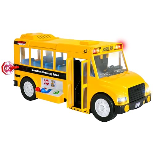 Maxx Action Mega School Bus Toy with Joystick...