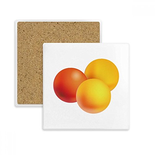 Coaster Tasse Absorbent Pierre Pill Orange pour Pause Café - 2