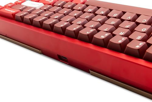 Image of KEEBMONKEY WOBKEY Zen 65 65% Quick Release Wireless Mechanical Keyboard with RGB, CNC Aluminum Case, Hot-Swappable, VIA Support, BT /2.4G /USB-C Gaming Keyboard for Mac /Windows (Ultra Red)