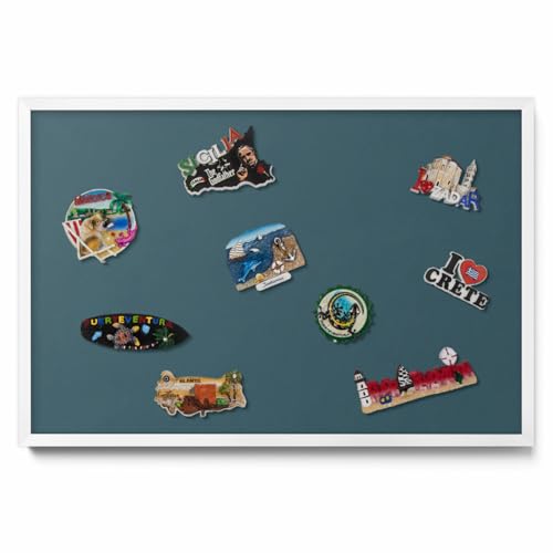 Panneau Mural Magnétique 60x40 Cm – Tableau Aimanté Élégant Avec Cadre Plastique, Idéal Pour Photos, Listes, Recettes Et Affiches Dans La Cuisine Ou Le Bureau
