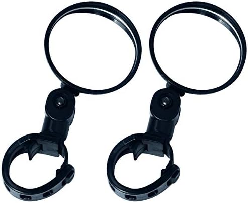 OUTTEEY Bike Mirror, 2pcs Bicycle Cycling Rear View Mirrors, Safe Rearview Mirror, Adjustable Handlebar Mounted Plastic Convex Mirror for Road Bikes Mountain Bikes