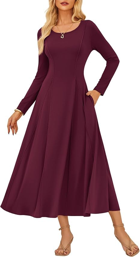 GRACE KARIN Abito da Donna Maxi Elegante A-Line...