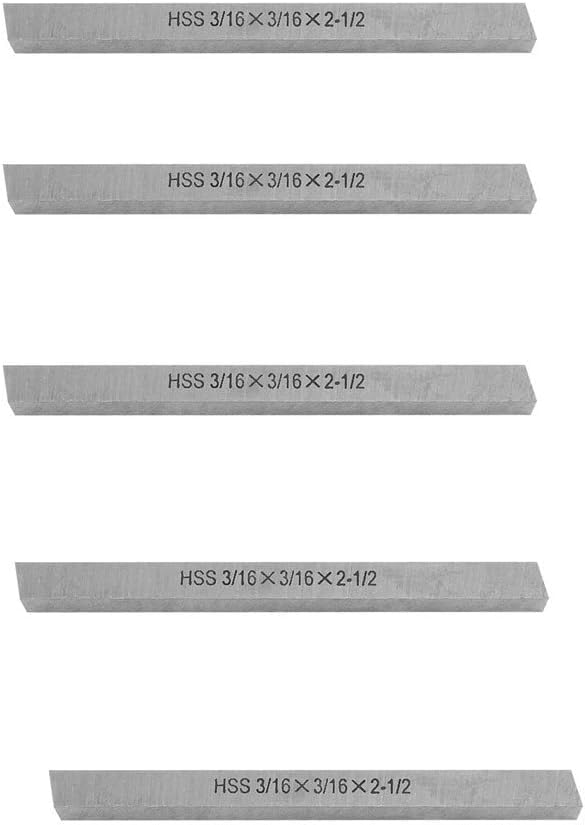 Set de 5 piezas Fresas cuadradas HSS 3/16" x 3/16" x 2.5" miniatura 1