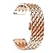 Męski pasek do zegarka Stal nierdzewna Pasek Stopowy Stop Metal Wymiana Zegarek Zegarek Dragon Skala Bransoletka Nadgarstek 22mm Męski pasek do zegarka (Band Color : Rose gold, Band Width : 22mm)