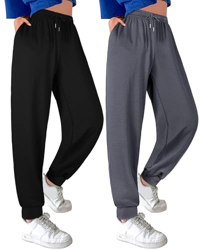 ASIMOON Womens Sweatpants Pockets Loose Lightweight Sweat Stretch Comfy Lounge Pants Soft Workout Jogging Pants