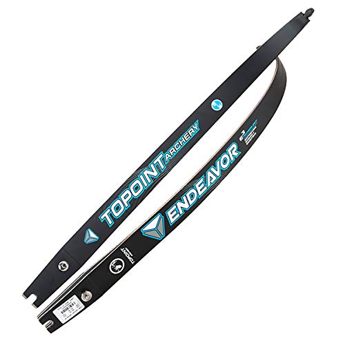 TOPOINT ARCHERY Endeavor ,Compressed Fiber Glass/Hard Maple Recurve Bow Limbs ILF Device, 16-44LBS,2# increments,Total Length 66",68", 70" Compatible for 25â€ Riser for Adult (66", 16)