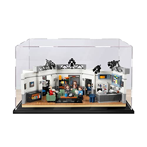 ACRLIE Vitrine pour Collection, Boîte Acrylique Boîte Plexiglas de Rangement Cube Transparente pour Figurines, Vitrine Comptoir pour Salon, Présentoir Anti-poussière avec Base et Bande Lumineuse - Image 3