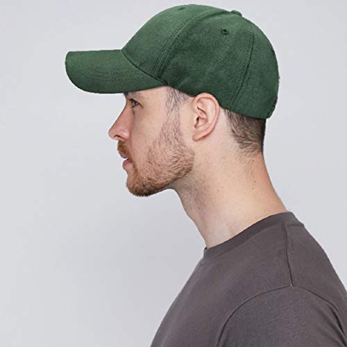 Foto von Tuopuda Baseball Cap Herren Damen Sport Kappe 6-Panel Unisex Basecap Outdoor Retro Mütze Reine Farbe Baseboard Baseballkappe Verstellbar einfarbige Baseballmütz Basecap Sommer Trucker Hut, Dunkelgrün