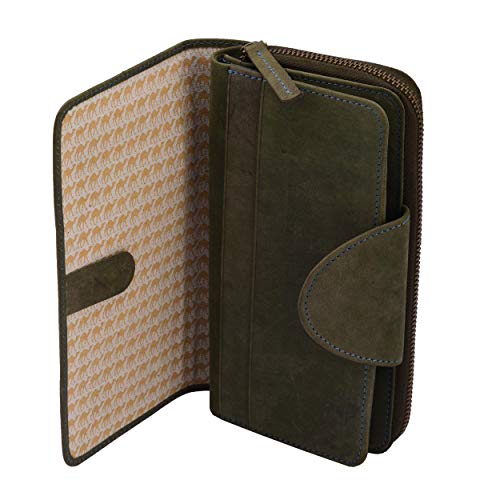 Women's Top Grain Genuine Leather RFID Wallet | Ladies Compact Multi Pocket Bifold Purse4