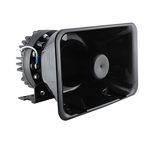 LAMPHUS SoundAlert 100W Police Siren Speaker [120-130dB] [Bull Horn Style] Siren Speaker for Emergency Warning Vehicles Truck UTV ATV Car POV