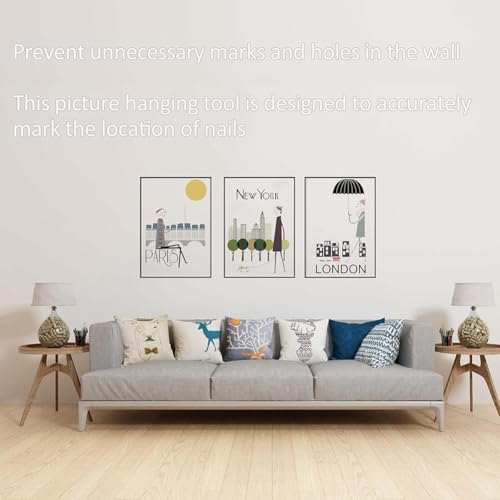 Image of Picture Hanging Tool, Goodsnova Picture Hanging Kit with Level for Easy Making Position, Perfect Wall Picture Hanger