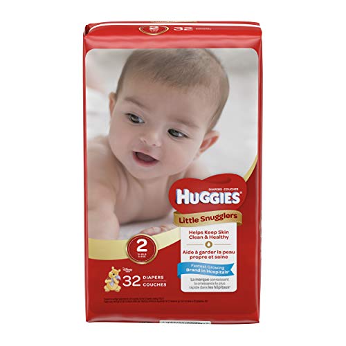 Image of Huggies Little Snugglers Diapers, Size 2, 32 Count
