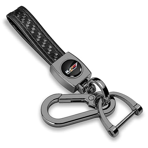 iPick Image Cadillac V Carbon Fiber Keychain Cover