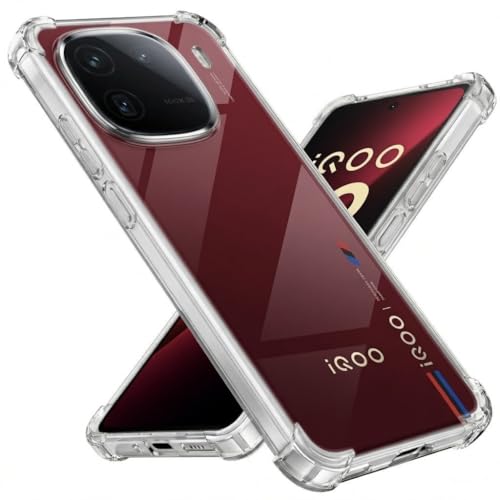Image of Lustree Compatible with iQOO 12 5G Back Cover| Clear + TPU Case with 4 Corner Air Cushion Protection & Camera Protection | Slim& Stylus Cover for iQOO 12 5G