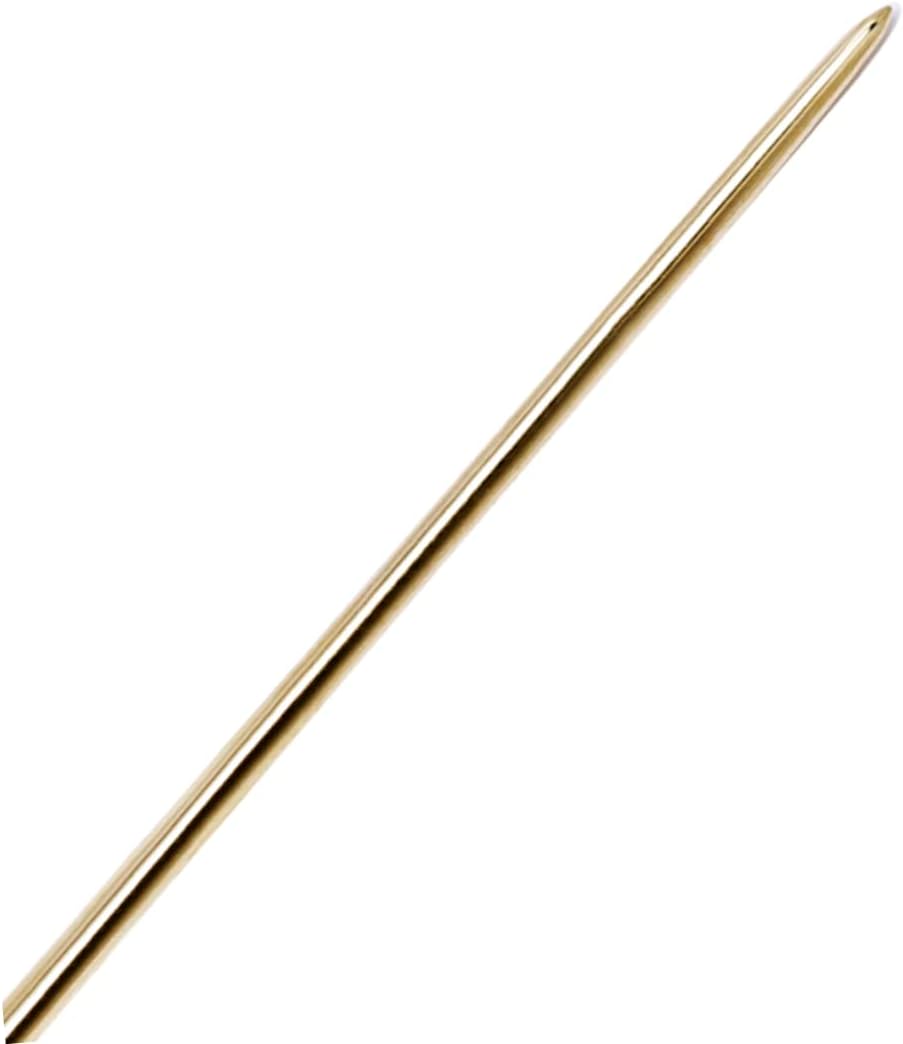 Lurrose 18pcs Gold Plated Embroidery Needles Set Large Eye for Easy Threading Sewing Cross Stitch Decorative Embroidery for