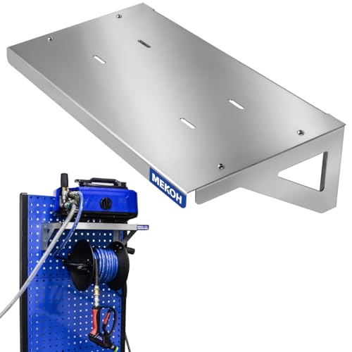 MEKOH Wall Mount Pressure Washer Shelf 20″ x 10″ – Stainless Steel Pressure Washer Organizer for Garage & Workshop – Heavy Duty Power Washer Storage Rack – Fits Electric Pressure Washers