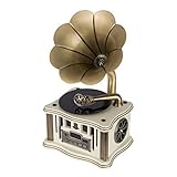 radio grammofono vintage · Scenari applicabili; è una decorazione ideale per soggiorni, scrivanie da ufficio, hotel, club, salotti e altri luoghi. Souvenir o regali per le vacanze di Natale. Puoi goderti la musica ovunque nella stanza. Gli altoparlanti possono anche essere usati come decorazioni per aumentare il senso dello spazio.