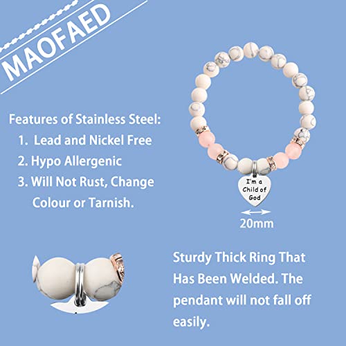 Alternative view of MAOFAED Baptism Gift First Communion Gift Religious Jewelry Bracelet