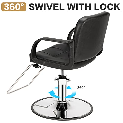 Omysalon Salon Chair For Hair Stylist, Hydraulic Barber Chair Heavy Duty, Styling Hairdressing Beauty Shampoo Equipment #TOP6
