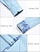YourTies Mens Blue Button Down Shirt Long Sleeve Formal Business Light Blue Dress Shirt Causal Inner Contrast Shirts Wrinkle Free