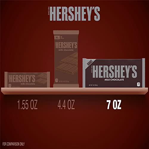 image for HERSHEY'S Chocolate Candy Bar, Giant (Pack of 12), 7 Ounce (Pack of 12