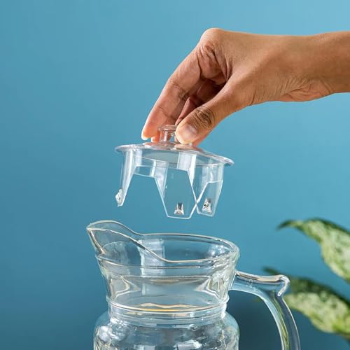 Image of Premium Water and Juice Glasses and Jug Set Combo [6 Piece Glass 350ML & 1 Piece Jug 1.6 Liter] Transparent Pitcher Set for Dining Table, Home & Restaurant,Party (MTS - 23)