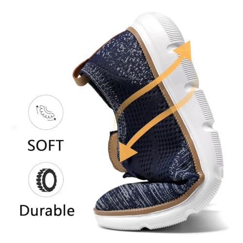 Image of Mens Casual Dress Sneakers Fashion Walking Mesh Oxfords Shoes Business Work Lightweight Soft Sole