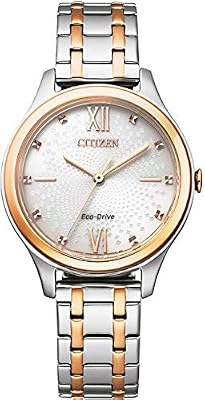 Citizen Orologio Analogico Eco-Drive Donna con Cinturino in Acciaio Inox EM0506-77A