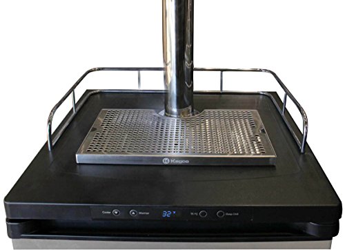 Kegco Seco-1610 16" X 10" Surface Mount Drip Tray - 3" Column Cut-Out - Ss, No Drain #TOP4