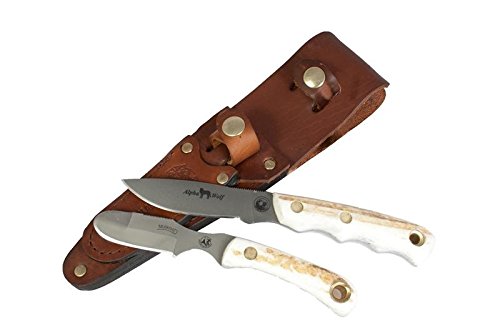 Knives of Alaska Alpha Wolf D2/Muskrat Combo Stag