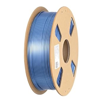 HZST3D Silk Silver Blue PLA 3D Printer Filament 1.75 mm 1KG 2.2LBS Silky Shine Shiny Silver 3D Printing Materials Silk Elixir Blue Color