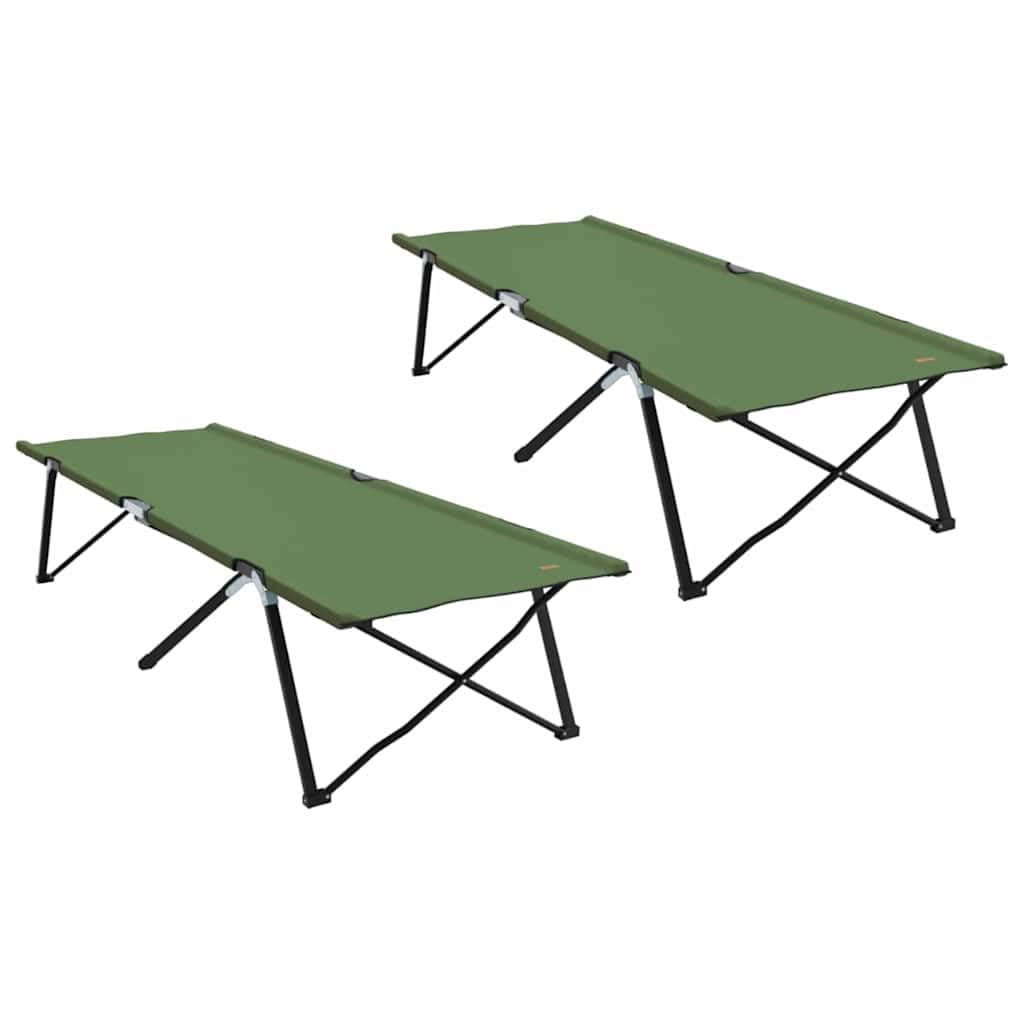 Generisch Klapp Schlafbett fürs Camping 2 pcs Grün 206 x 76 x 74 cm,Sportartikel,Outdoor-Aktivitäten,Camping Wandern,Camping-Möbel,Feldbetten-42003172