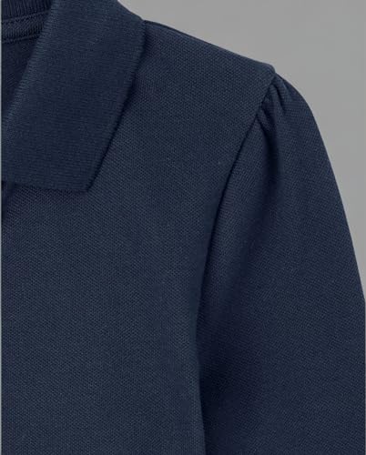 Image of The Children's Place Girls' Uniform Long Sleeve Ruffle Pique Polo