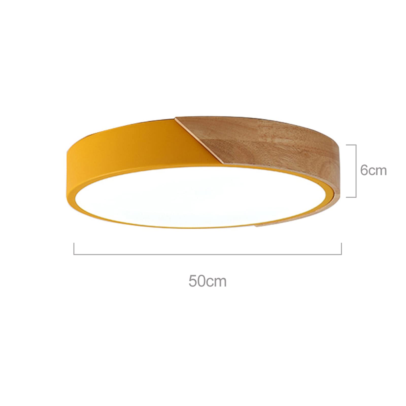Okrągła lampa sufitowa LED z motywem kreskówkowym dla przedszkola, chłopców i dziewcząt, żółta średnica 40 cm, białe światło