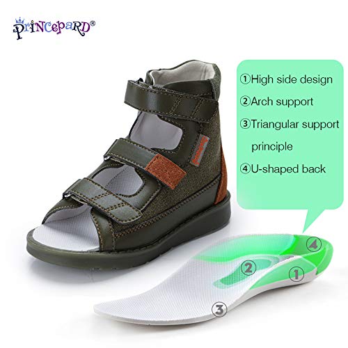 princepard Children High-top Orthopedic Sandals Summer Ankle Support Corrective Shoes Babies First Walking Shoes3