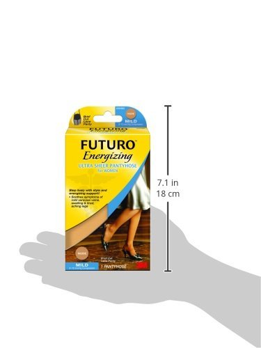 Futuro Energizing Ultra Sheer Pantyhose For Women Mild Medium Nude - 1 Pair, Pack of 23