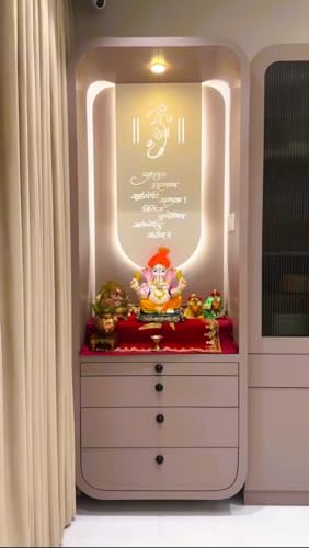 Image of Polyresin Marble Ganesh Ji Idol | Auspicious Lord Ganesha Statue for Living Room Home Decor Statue (15 Inch)