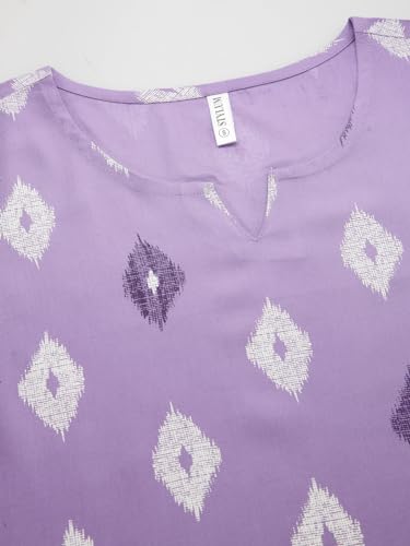 Image of Stylum Women's Cotton Ikat Print Rayon Pajama Set