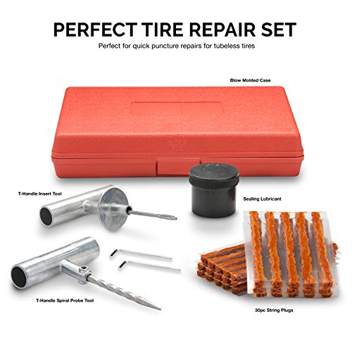 image for Tooluxe 50002L -35 Piece Tire Repair Universal Heavy Duty Tire Repair 