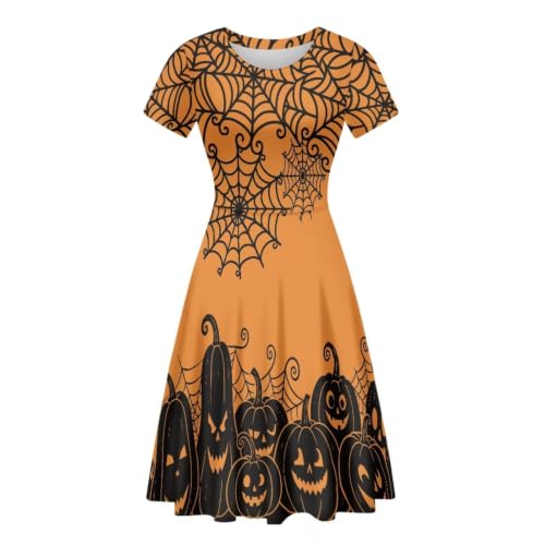 Image of AFPANQZ Womens Casual Summer Lightweight Vintage Dress Short Sleeve Midi Dress Knee-Long Luxury Formal Dress