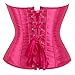 Corset Top Bustier Victorian Lace up Lingerie Women Overbust Renaissance Halloween Satin Plus Size Fashion Rose Red M