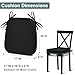 Shinnwa Dining Chair Pads, Patented Design Memory Foam Kitchen Chair Cushions with Ties and Washable Cover, 17