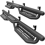 SOENBOO Crew Cab Running Boards Side Steps Compatible with 2005-2025 Nissan Frontier CrewCab (4 Full Size Doors), Two Stairs Design Bolt-on Nerf Bars Side Rails Steps