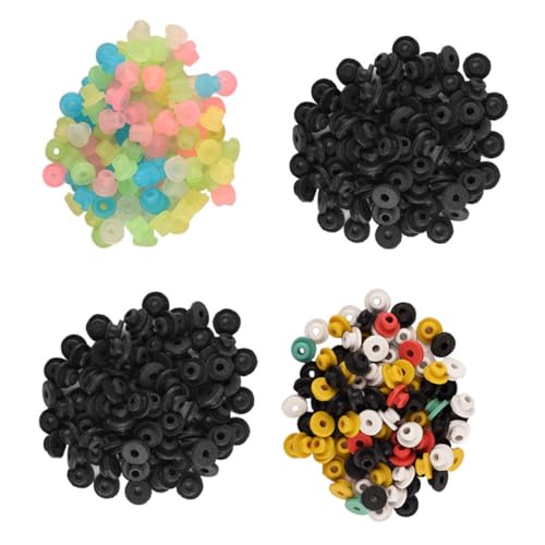 LALADEFIEE Almohadillas de Silicona para 400 Piezas 100 Multicolor 200 Negras 100 Translúcidas Antideslizantes para Máquina de Tatuar Accesorios Profesionales para Estudio de Tatuajes