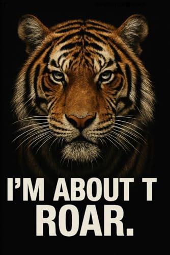 Tiger Notebook -I'm About to Roar I 60 Pages Grid