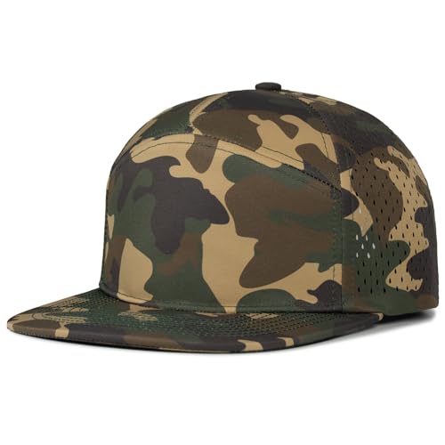 XXL 2XL Oversized Hats for Big Heads Performance Flat Brim Trucker Hat Men Women 7 Panel Running