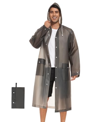 Poncho de lluvia reutilizable de EVA gruesa impermeable y extralargo para adultos