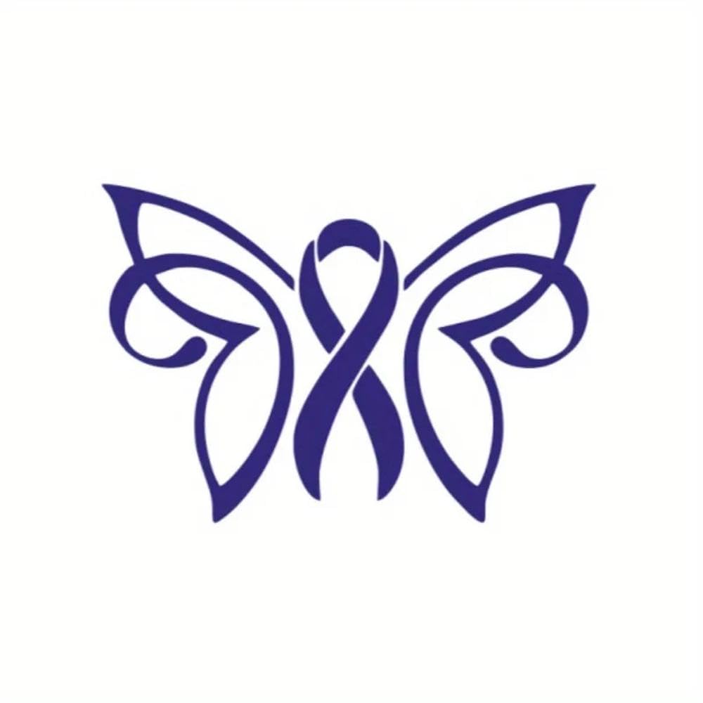 Butterfly Awareness Ribbon Vinyl Decal Sticker for Cars Motorcycles Laptops Home Appliances