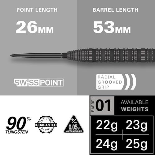 Dardos profesionales Target Bolide Void de 90% tungsteno con puntas suizas intercambiables 2