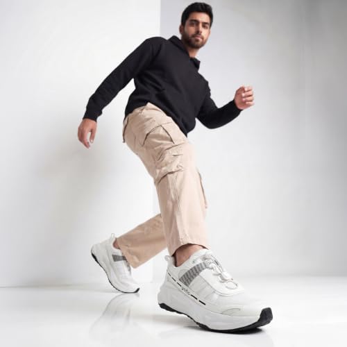 Image of YOHO Men's Sneakers Jipsi | Stylish, Comfortable, Anti Skid & Breathable | Walking, Jogging & Lace Up Casual Sport Shoes for Man /Gents